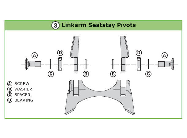 RANGE 14 LINKARM SEATSTAY PIVOT #3 959800-13-241